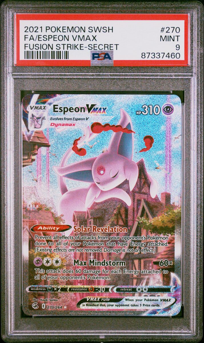Espeon VMAX 270/264 Secret — Fusion Strike PSA 9 Mint